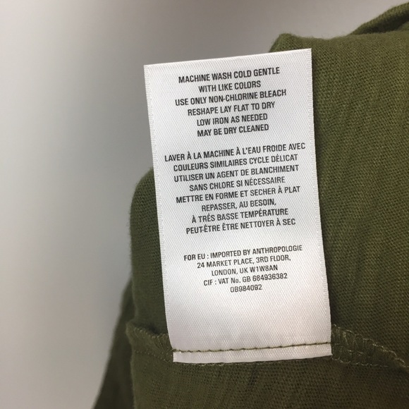 NWT Maeve Anthropologie Cold Shoulder Olive Green - Picture 6 of 7